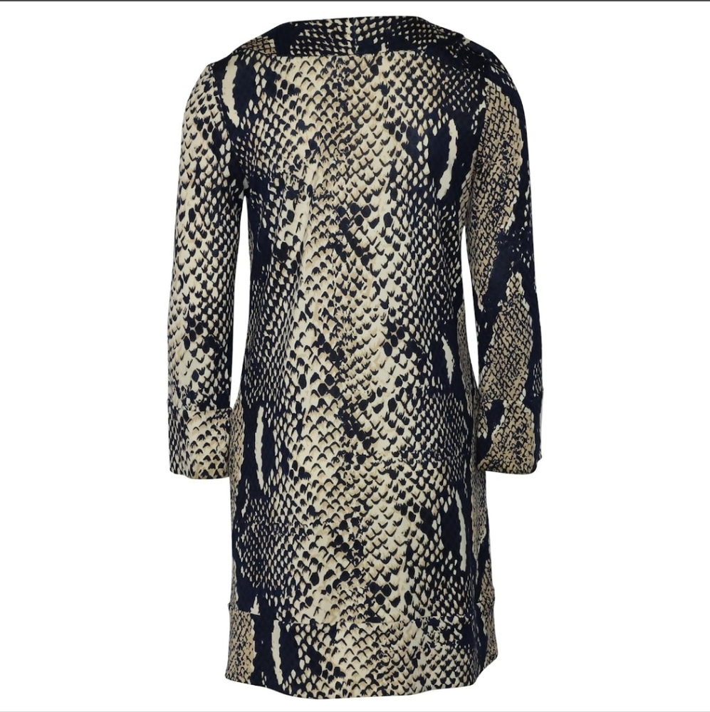 Diane Von Furstenberg Black Cream Python Print 10… - image 2
